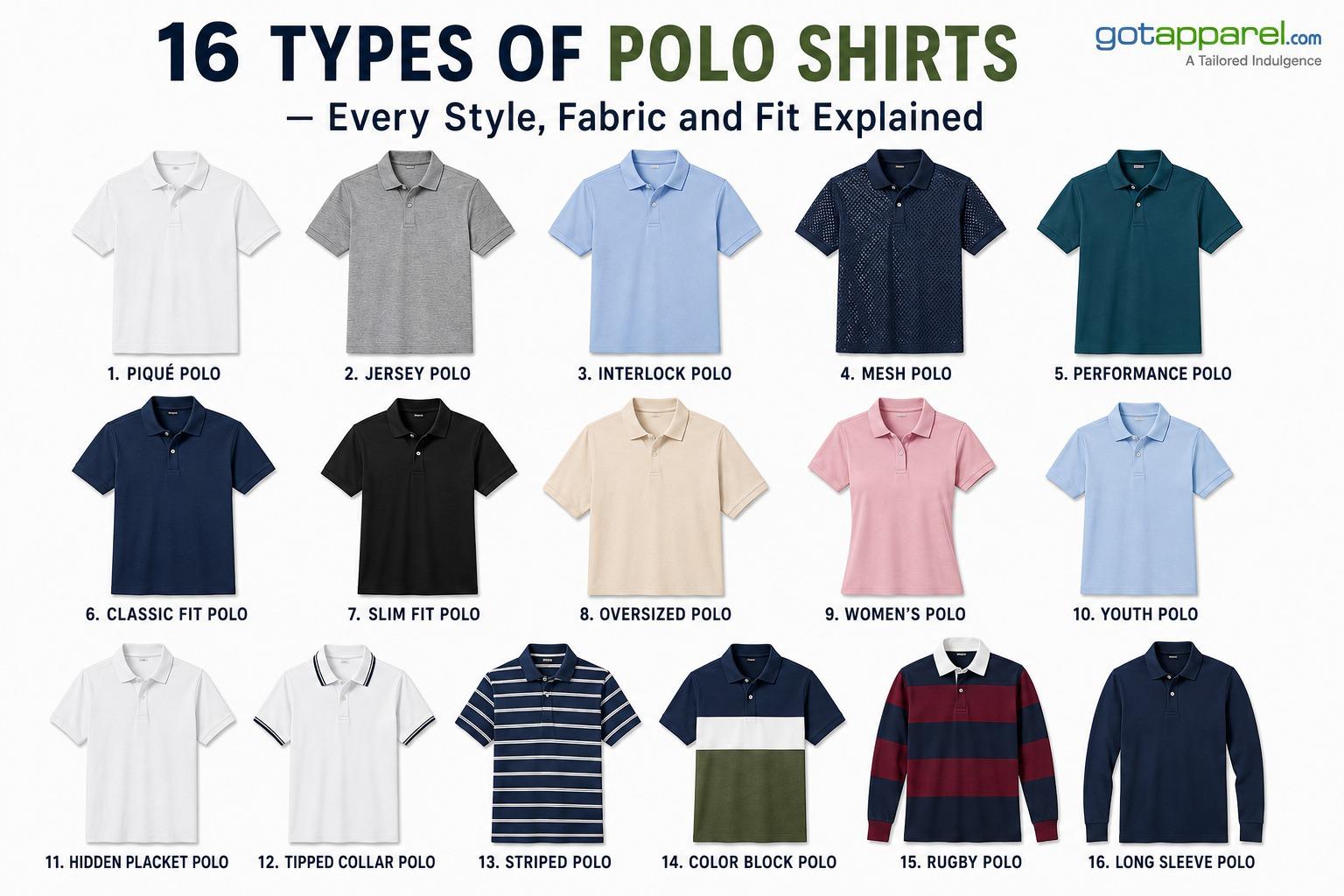 16 types of polo shirts every style fabric and fit explained guide 2026