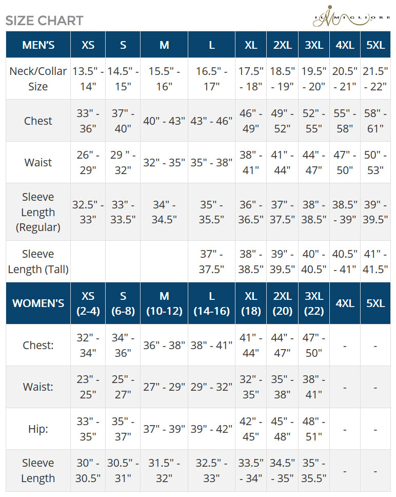 Duofold Size Chart