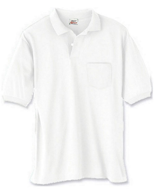 Hanes 054P Men 5.2 oz., 50/50 EcoSmart Jersey Pocket Polo at GotApparel Hanes 054P Men 5.2 oz., 50/50 EcoSmart Jersey Pocket Polo at GotApparel