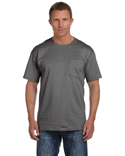 Fruit of the Loom 3931P Men's 5 oz., 100% Heavy Cotton HD Pocket T-Shirt at GotApparel Fruit of the Loom 3931P Men's 5 oz., 100% Heavy Cotton HD Pocket T-Shirt at GotApparel